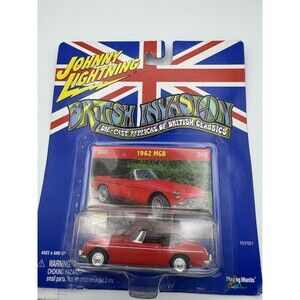 Johnny Lightning British Invasion WHITE LIGHTNING 1962 MGB Conv 1:64 Diecast